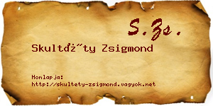 Skultéty Zsigmond névjegykártya